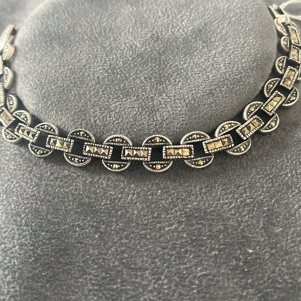 Markasite Sterling Silver Bracelet 75$
